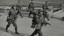 Luftwaffe bombs French tanks video